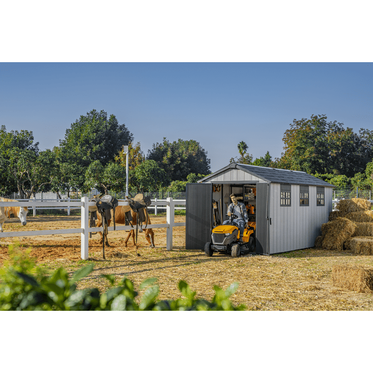 Keter Oakland 7.5x15 ft. Durable Resin Outdoor Storage Shed With