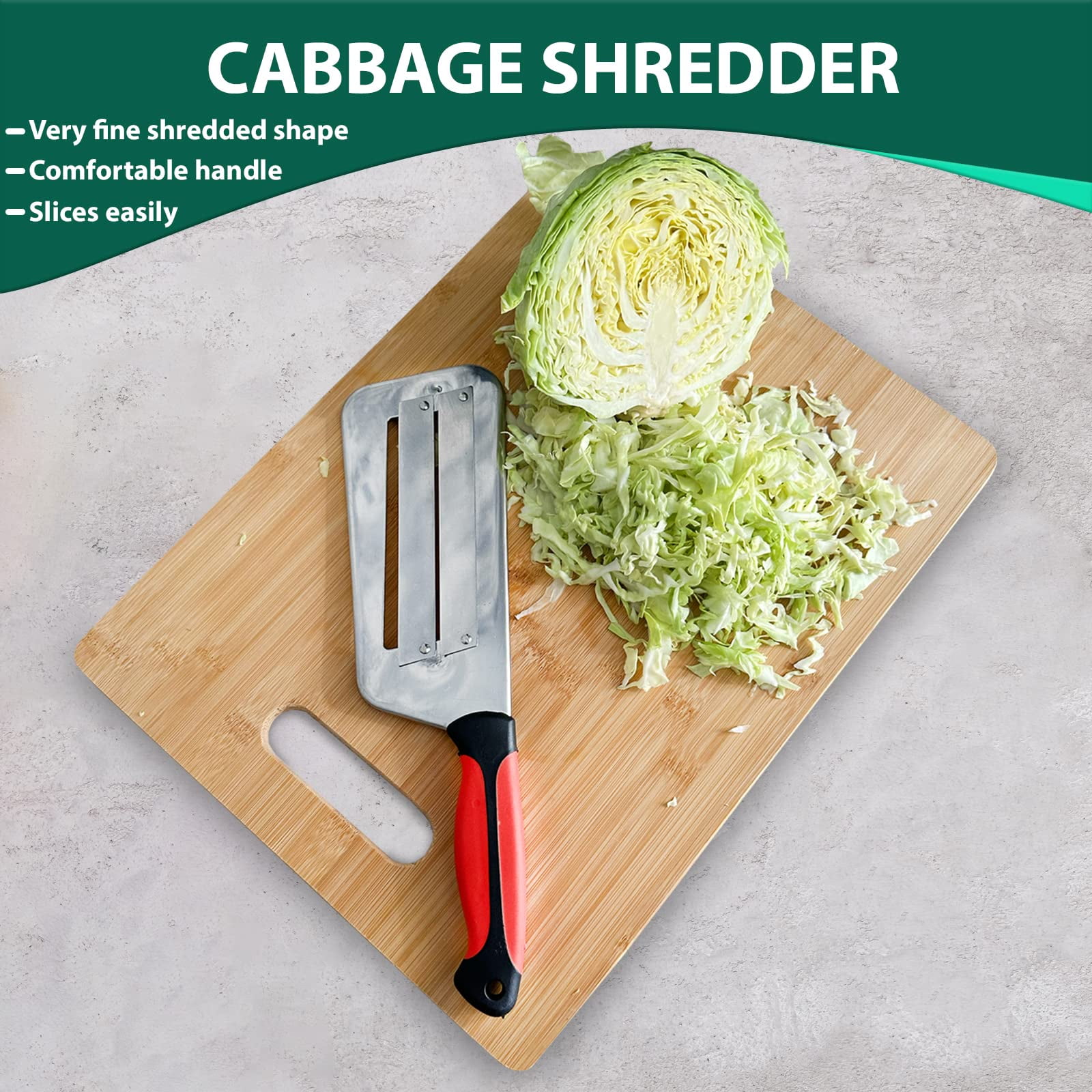 Stainless Steel Cabbage Shredder Sharp Vegetables Shredder With Double  Blade Manual Cabbage Slicer Cutter Chopper Kitchen