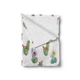 thumbnail image 2 of Cactus Soft Flannel Fleece Throw Blanket, Thorny Vintage Hawaiian Nature Flourishing Succulents and Cactus Bouquets Picture, Cozy Plush for Indoor and Outdoor Use, 70" x 90", Multicolor, by Ambesonne, 2 of 6