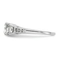 thumbnail image 3 of 14k White Gold 1.50ct. 3 Stone side Moissanite Ring Band Size 7, 3 of 7