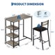 thumbnail image 2 of QinaQin Comedor de 3 piezas con almacenamiento, mesa compacta con estructura de hierro y acabado negro tipo madera, incluye 2 sillas tapizadas en PU, ideal para espacios pequeños, 2 of 8