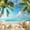 Beach 07, variant on Manfei Beach Seashell Starfish Palm Tree Twin Bedding Sets for Kids Boys and Girls, Marine Life Print Bedding Comforter Set, Reversible 7-Piece