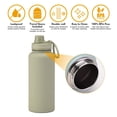 thumbnail image 3 of Bouteille d'Eau de Sport en Acier Inoxydable 1L, Grande Capacité, Contenant Isotherme portable avec Poignée, 3 of 5