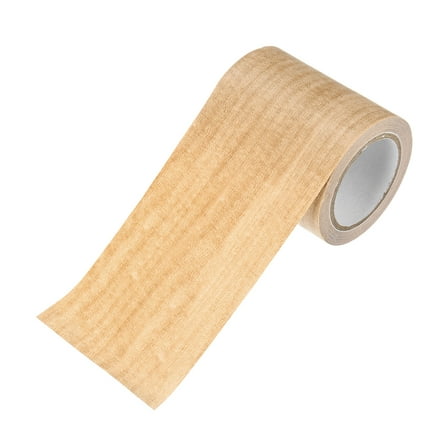 Uxcell 1-Roll Wood Grain Repair Tape, 2.24inch x 15ft Self-Adhesive Wood Floor Tape, Realistic Textured Repair [Light Chestnut]