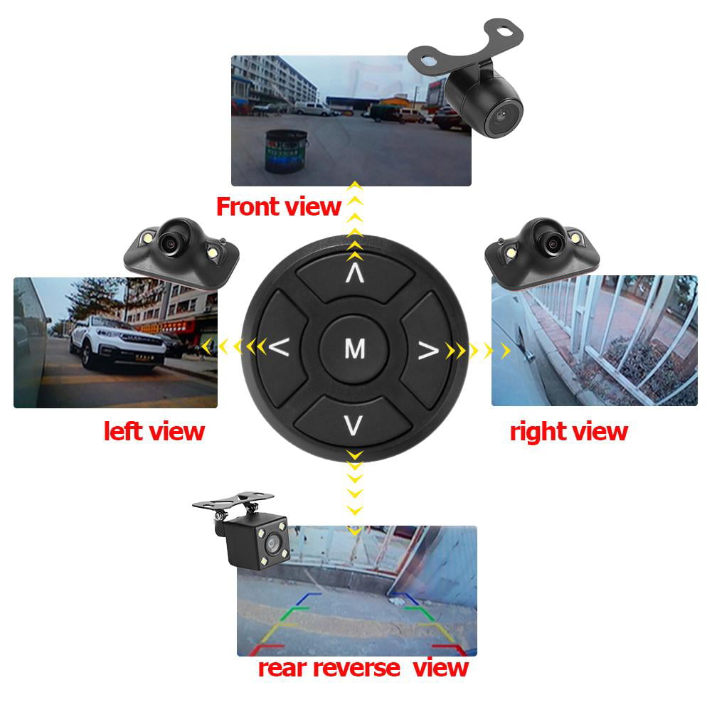 360° Bird View System 4Camera Car DVR Recording Parking View Cam with 5" Monitor 