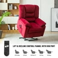 thumbnail image 2 of SEGMART Recliner Chair, Power Lift Electric Recliner for Elderly, Plush Velvet Motorized Living Room Chair with Remote Control and Side Pocket, Modern Chaise Lounge for Bedroom, Living Room, SS444, 2 of 10