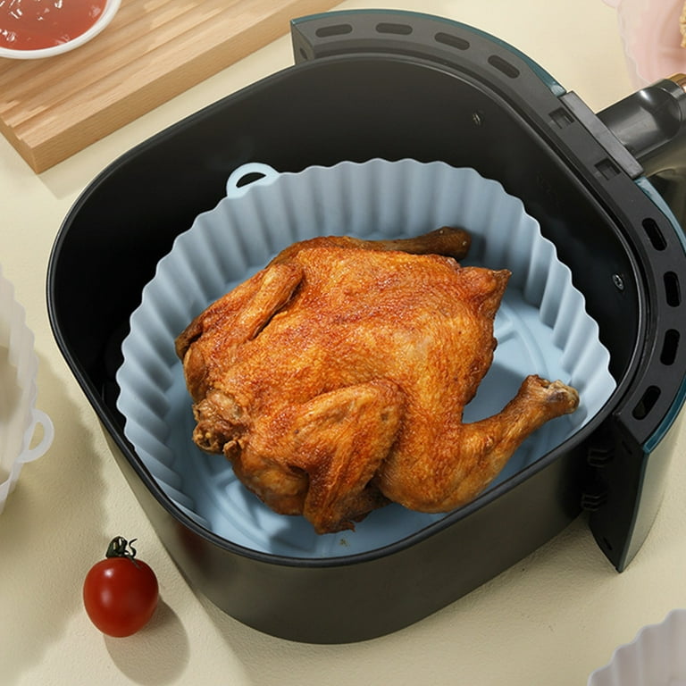 Thsue Reusable Air Fryer Silicone Baking Pan, 7.5 Inch Food Grade Silicone Air  Fryer Pan Lined, Non-stick Grease, Not Deform and Easy Clean Up, Air Fryer  Lined 