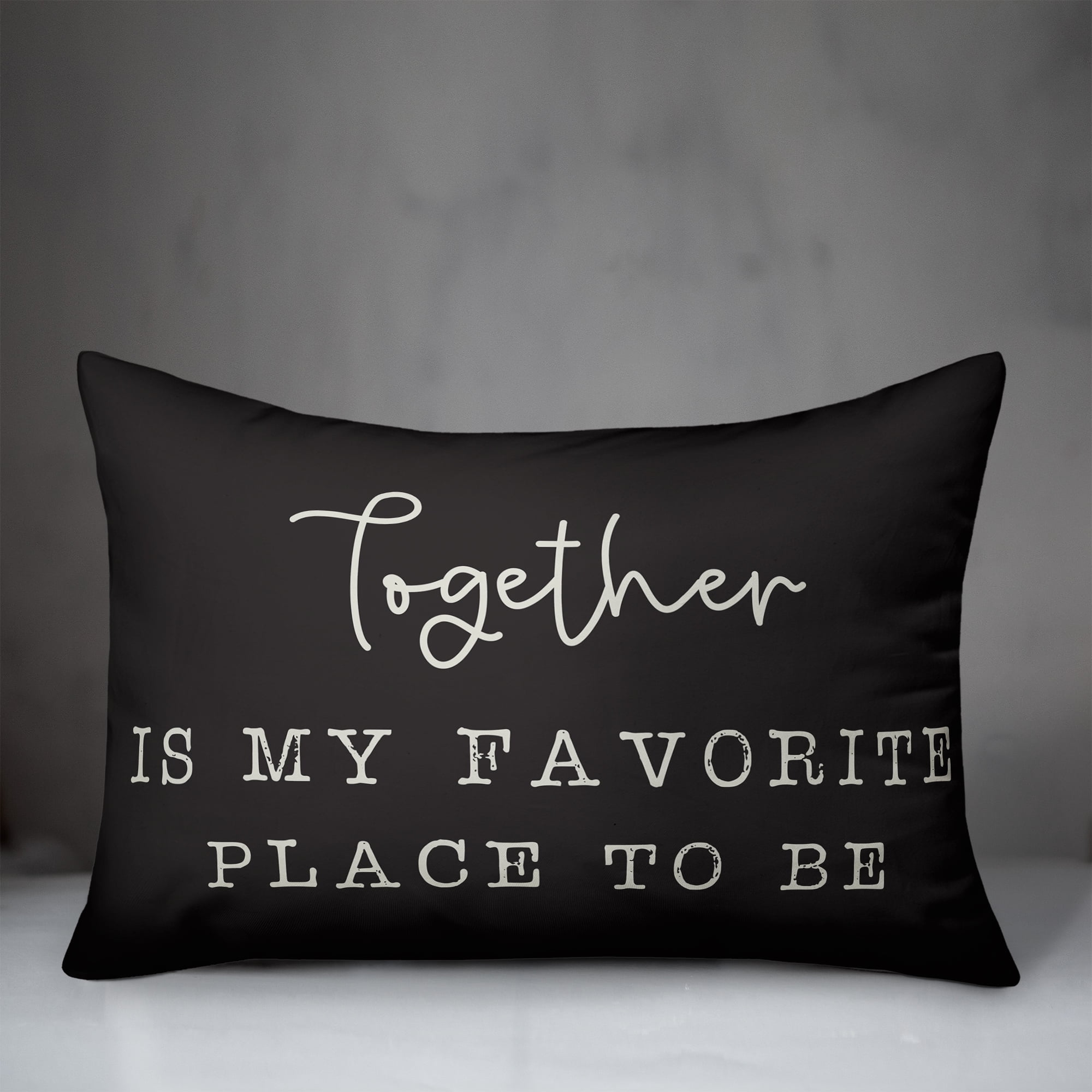 Creative Products Favorite Place on Black 14x20 Indoor / Outdoor Pillow