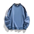 thumbnail image 2 of Zysthvn Pullover Loose Sweatshirts for Men Cotton Long Sleeve Casual Fall Mens Sweatshirts Crewneck Lightweight Color Block Loose Mens Tops, 2 of 9