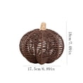 thumbnail image 3 of Hovilon Woven Pumpkin Tabletop Ornament, Hand-Woven Iron Paper Cord Open-Weave Freestanding Decor, Seasonal Accent for Mantel Bookshelf Coffee Table Entryway Halloween Fall Home Decor Gift, 3 of 6