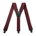 thumbnail image 3 of SGFCWSX Men's Y-Back Suspenders, Elastic 4-Clip Adjustable Casual Formal Wine, 3 of 3