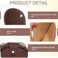 thumbnail image 3 of Estuche de Gafas de Cuero Portátil con Correa de Muñeca para Hombres y Mujeres (Café), 3 of 7