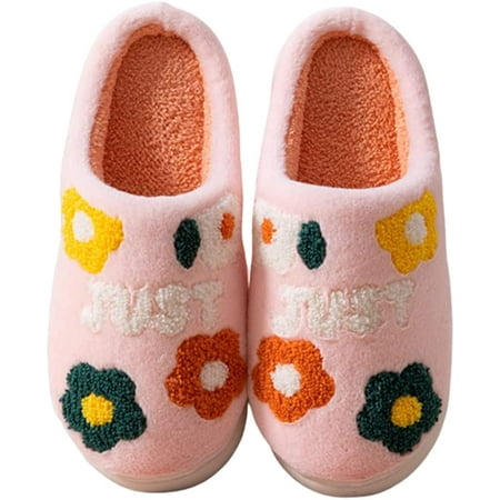 

DanceeMangoo Women Warm Slippers Cozy Fluffy Plush Fur Memory Foam Slides Soft Slip On Indoor Otdoor Shoes