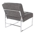 thumbnail image 4 of OSP Home Furnishings Anthony 26” Wide Chair with Chrome Base and Charcoal Faux Leather Fabric, 4 of 8