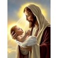 thumbnail image 1 of Kit de arte con diamantes Kaliosy Jesus, taladro completo 5D, 30 x 40 cm, para adultos, 1 of 7