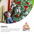 thumbnail image 3 of Toystoory Decoración colgante de Navidad para Hotel en casa, fiesta, banquete, árbol de Navidad portátil, ventana, colgante de resina alegre para Kits de decoración para fiestas 5 cabezas Toystoory HA069810-04B, 3 of 6