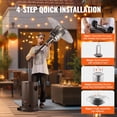 thumbnail image 4 of Calentador de propano para patio VEVOR 50000BTU para exteriores con mesa de bronce, 4 of 9