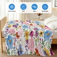 thumbnail image 4 of Colorful Floral Spring Cooling Blanket,Lightweight Breathable Summer Throw Blanket with Double Sided Cold Effect,Country Watercolor Botanical Picnic Blankets Bed Sheet for Hot Sleepers 60"x80", 4 of 8