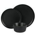 thumbnail image 2 of Gibson Home Fairhope 12 Piece Melamine Dinnerware Set - Matte Black, 2 of 9