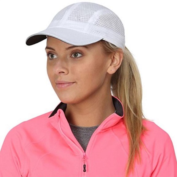 Race Day Womens Running Hat - white