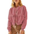 thumbnail image 1 of Chaqueta de Mujer para Otoño/Invierno, Larga, Cuello Alto, con Bolsillo Lateral. Color Melocotón L, 1 of 8