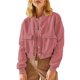 thumbnail image 1 of Chaqueta de Mujer para Otoño/Invierno, Larga, Cuello Alto, con Bolsillo Lateral. Color Melocotón XXL, 1 of 8