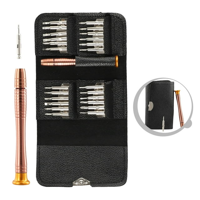 25Pcs/Set 25-In-1 Precision Repair Hand Tool Kit for Watches Small Precision Hex Torx Star Mini Screwdriver Set Bits Repair Tool