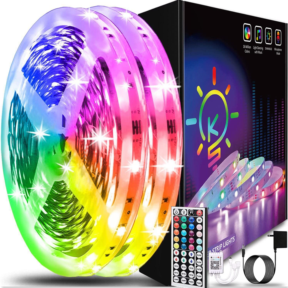 YEOLEH 65.6ft LED Light Strip 5050LED Color Changing LED Light, Bedroom