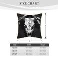 thumbnail image 2 of KLL White Black Sheep skull Decorative Throw Pillow Covers Velvet Soft for Couch Sofa Bedroom Living Room Outdoor (No pillow core)- 20"x20", 2 of 5