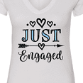 thumbnail image 4 of Inktastic Engagement Announcement Just Engaged Women's V-Neck T-Shirt, 4 of 5