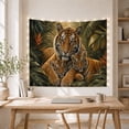 thumbnail image 5 of Tiger Family Among Dark Green Leaves, Serene Illustration for Animal Lovers, Wildlife Wall Art, Mother'S Day Gift, Tapestry Wall Hanging for Bedroom and Living Room, 5 of 7