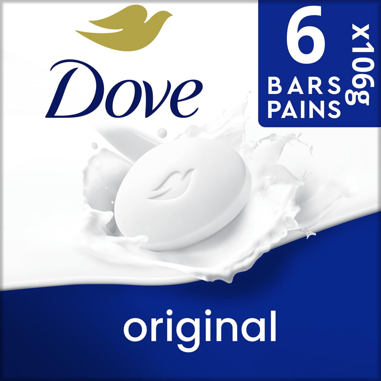 Dove Pain de Beauté nettoyant doux pour la peau et hydratant pour un soin cutané doux Original conçu avec 1/4 de crème hydratante