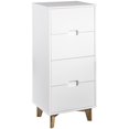 thumbnail image 1 of Manhattan Comfort Glenmore Commode 4 Tiroirs en Blanc et Naturel, 1 of 5