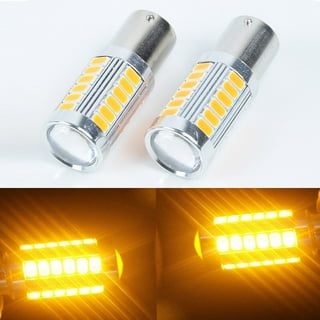  ZLAMP 2Pcs P21W PY21W W21W LED Canbus Bulbs Error Free Car LED  Turn Signal Lights DRL Dual Color Auto Lamp (Color : White to Yellow, Size  : BA15S P21W) : Automotive