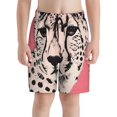 thumbnail image 2 of Cauagu Pink Cheetah Art Print Swim Trunks for Men,Youth Boys Swim Shorts Compression Liner Beach Shorts Boys' Swimming Shorts 7-20 Years Bathing Suit-Large, 2 of 7