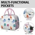 thumbnail image 6 of Lunch Bag Lunch Box for Women Reusable Insulated Lunch Bags,Water-Resistant Watercolor Colorful Jellyfish Cooler Lunch Tote Bag, Large Capacity for Work Travel Picnic, 6 of 6