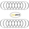 thumbnail image 2 of KINGFOREST 200-Pack Split Key Rings (1 Inch/25mm) - Silver Nickel Metal Keychain Rings for Keys, DIY Crafts, Bags & Accessories - Durable Bulk Keyring Hardware with Smooth Edges, 2 of 8