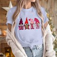 thumbnail image 6 of Virmaxy Women's Valentines Day Short Sleeve Shirt Funny Gnomes Graphic Tops Shirt Casual Fashion Soild Short Sleeve Tunic Tops Spring Summer Trendy Comfy Pullover Shirt Gray XL, 6 of 6