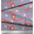 thumbnail image 2 of Soimoi Polyester Crepe Fabric Floral & Paisley Fabric Prints by Yard 42 Inch Wide, 2 of 3