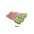 thumbnail image 2 of Vogacara Paquete de 50 cepillos para pestañas, accesorios multicolores para mujeres, varitas dulces para el Día de San Valentín, pinzas para Pinceles de maquillaje y herramientas Varilla Rosa/Verde, 2 of 6