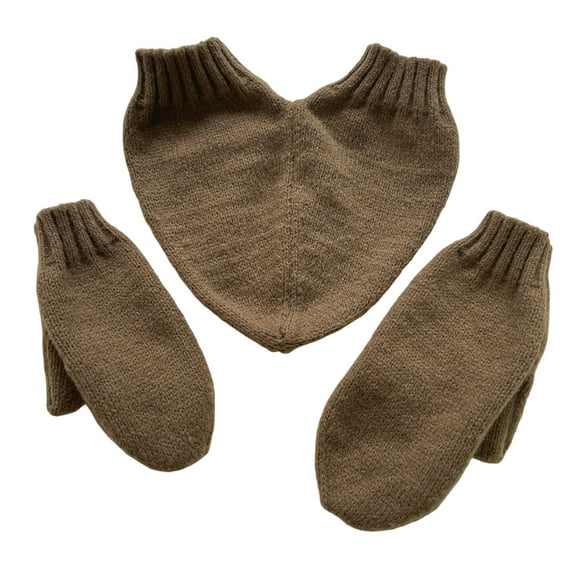relayinert Hand In Hand Elastic Cuff Love Holding Hands Knitted Gloves For Running Outdoor Cold Weather Couple Holding Hands Gloves coffee