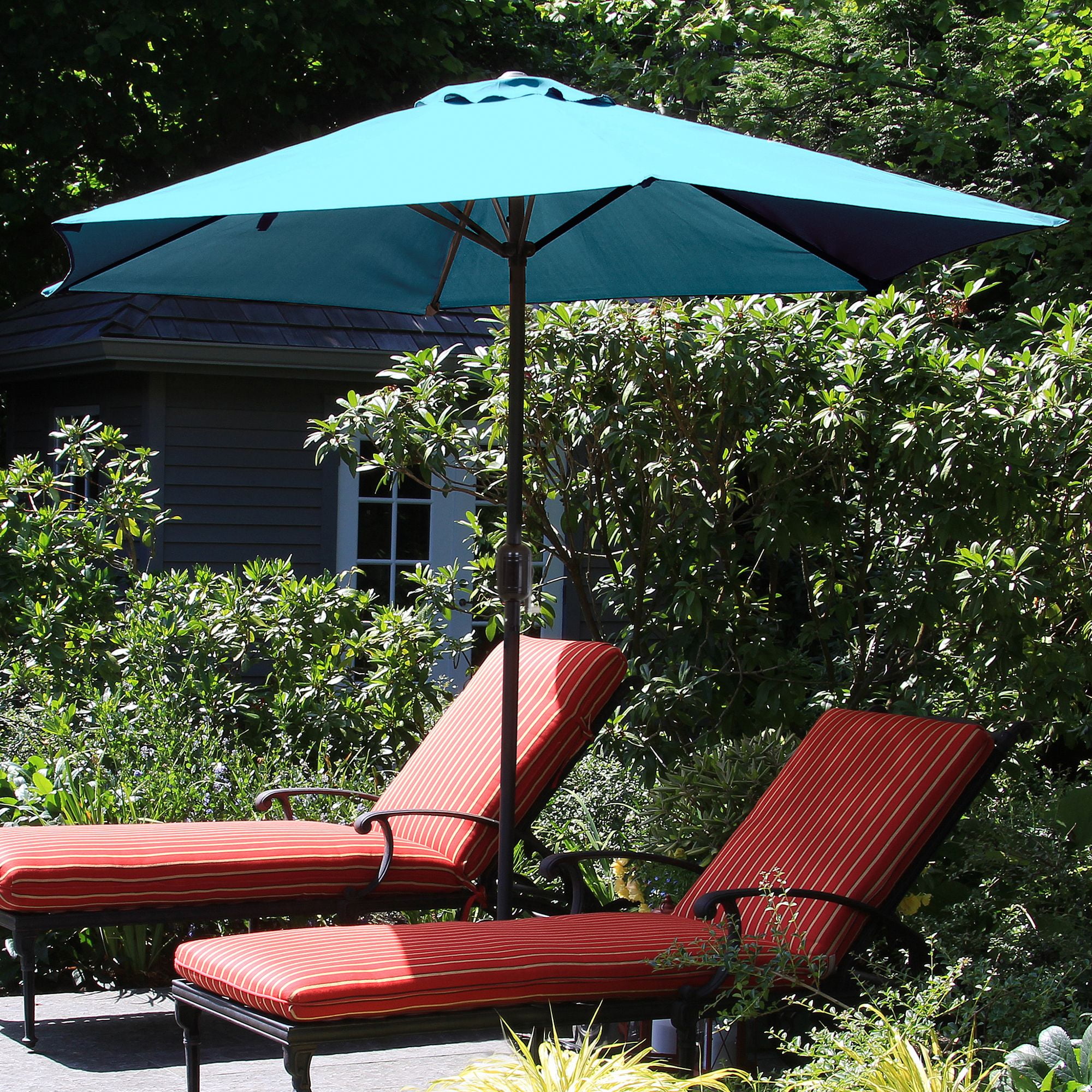 Patio Umbrella, Outdoor Shade with Easy Crank Table Umbrella for Deck, Balcony, Porch, Backyard