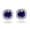 Blue Sapphire, variant on 18K White Gold 4 Carat Round Blue Sapphire Halo Stud Earrings Women Plated by Paris Jewelry
