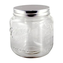 Grant Howard 50873 Jumbo 92 Ounce Wide Mouth Mason Embossed Glass Storage Jar