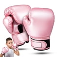 thumbnail image 1 of 1 par de guantes de boxeo para niños pequeños, guantes tailandeses cómodos para sparring, guantes de kickboxing para entrenamiento, 1 of 1