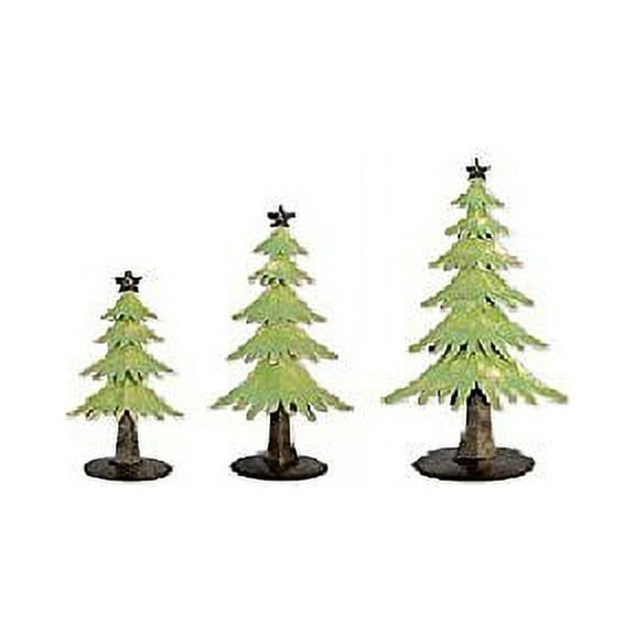 Christmas Evergreen Table Top Statue (Set of 3)