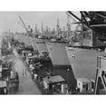 thumbnail image 2 of Nine Huge Liberty Cargo Ships At Docks Of California Shipbuilding Corporation. Los Angeles History, 2 of 2