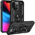 thumbnail image 5 of for iPhone 13 Pro case Heavy Duty Rugged Full Body Scratch Proof Shockproof Built-in 360 Ring Kickstand Military Hard Back Phone Cover Black, 5 of 16