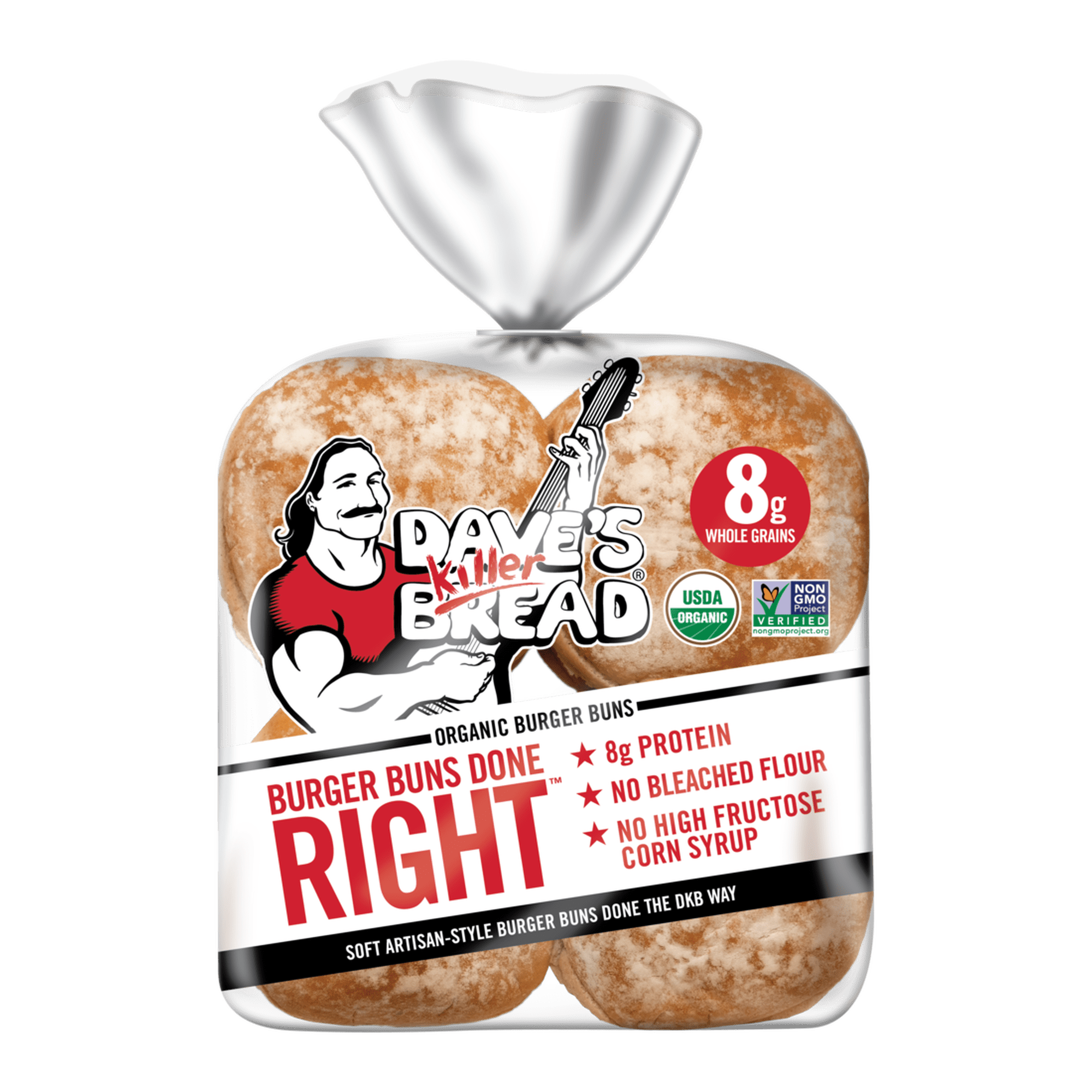 Dave's Killer Bread Burger Buns Done Right, Organic Hamburger Buns, 8 Ct, 17....