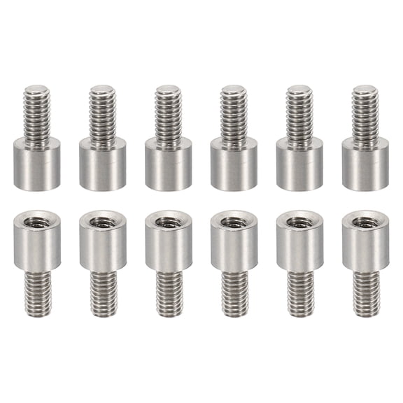 12pcs M3 Standoffs, M3 5 6mm Spacer Standoffs Steel Threaded Standoffs Screws 3mm ID 5mm OD Metric Male Female